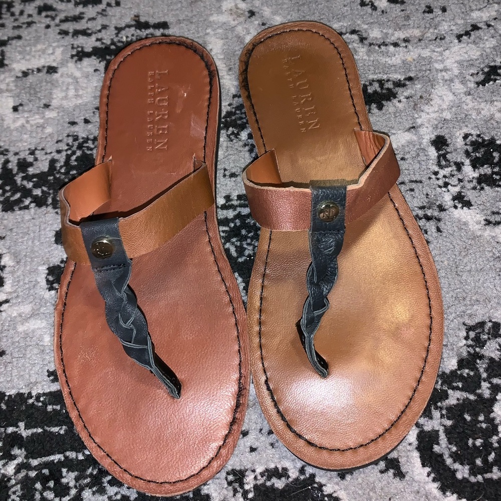 Ralph Lauren t strap sandals